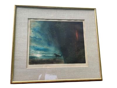 KAIKO MOTI THE MONSOON HORSES ETCHING BY KAIKO MOTI