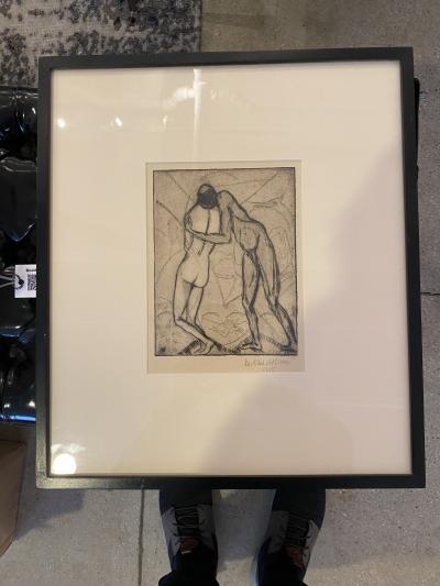 KARL JAKEB HIRSCH DER KUSS ETCHING