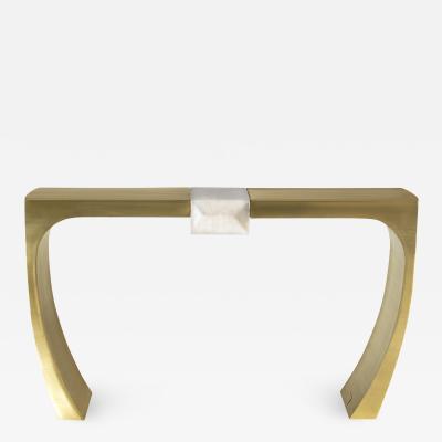 KATHARINA VON BROCKDORFF TRESOR CONSOLE BRASS ALABASTER