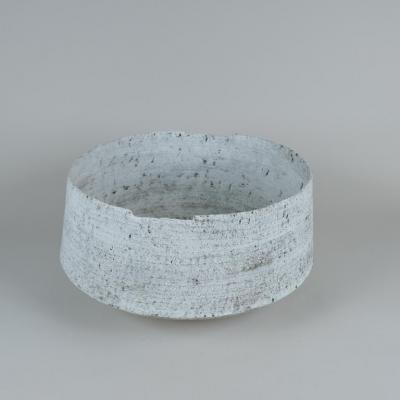 KATI TUOMINEN NIITTYL White Basket The Winter Series Ceramic Art Piece by Kati Tuominen Niittyl 
