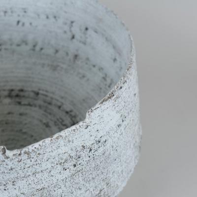 KATI TUOMINEN NIITTYL White Basket The Winter Series Ceramic Art Piece by Kati Tuominen Niittyl 