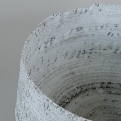 KATI TUOMINEN NIITTYL White Basket The Winter Series Ceramic Art Piece by Kati Tuominen Niittyl 