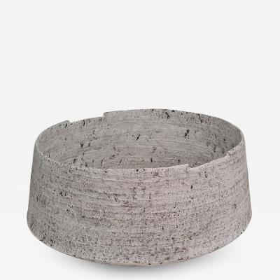 KATI TUOMINEN NIITTYL White Basket The Winter Series Ceramic Art Piece by Kati Tuominen Niittyl 