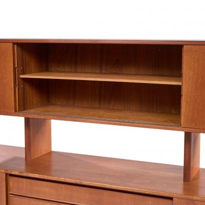 KNUD NIELSEN Knud Nielsen Mid Century Danish Teak Credenza and Hutch