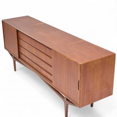 KNUD NIELSEN Knud Nielsen Mid Century Danish Teak Credenza and Hutch