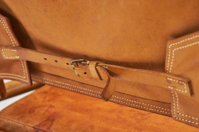 Kaare Klint Kaare Klint KK47000 Safari Chair in Patinated Leather Denmark 1930s