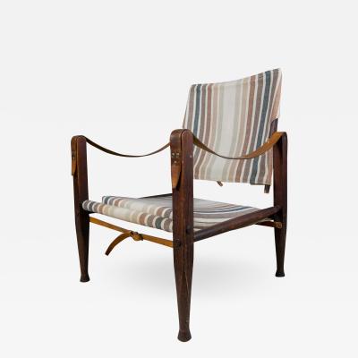 Kaare Klint Kaare Klint Safari Chair in Striped Canvas Rud Rasmussen