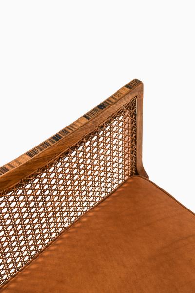 Kaare Klint Pair of Berg re Armchairs in Cane Leather Mahogany by Kaare Klint 1931