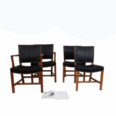 Kaare Klint Red chairs or Barcelona chairs design by Kaare Klint for Rud Rasmussen 1927