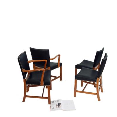 Kaare Klint Red chairs or Barcelona chairs design by Kaare Klint for Rud Rasmussen 1927