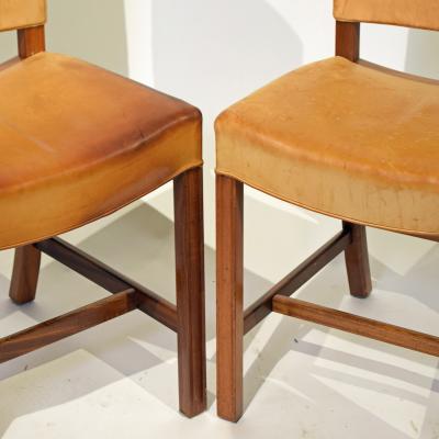 Kaare Klint Set of eight RED dinning chairs by Kaare Klint for Rod Rasmussen