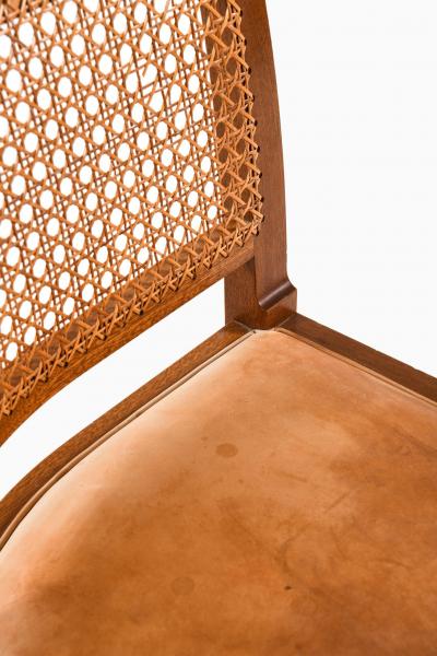Kaare Klint The Faaborg Chair in Mahogany Cane and Leather by Kaare Klint 1914