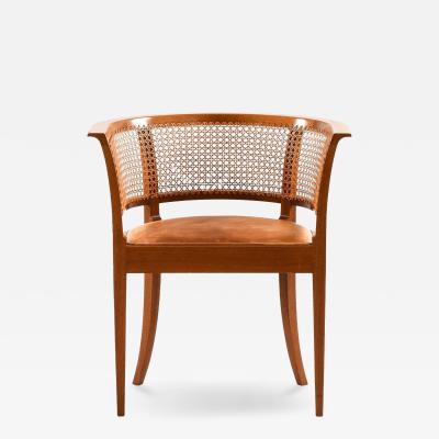 Kaare Klint The Faaborg Chair in Mahogany Cane and Leather by Kaare Klint 1914