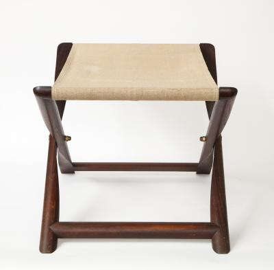 Kaare Klint Walnut and Canvas Propeller Folding Stool by Kaare Klint