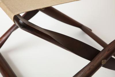 Kaare Klint Walnut and Canvas Propeller Folding Stool by Kaare Klint