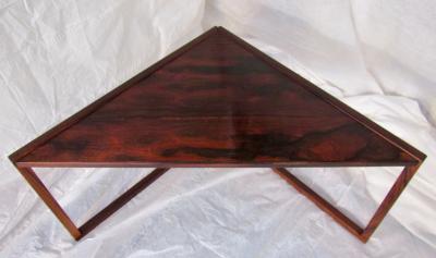 Kai Kristiansen Brazilian Rosewood Nest of Three Tables Attr Kai Kristiansen Denmark 1960
