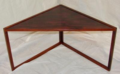 Kai Kristiansen Brazilian Rosewood Nest of Three Tables Attr Kai Kristiansen Denmark 1960