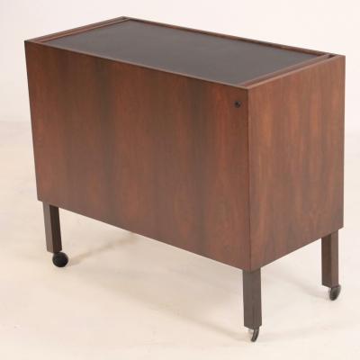 Kai Kristiansen Fully Functional Scandinavian Modern Rosewood Bar Cart by Kai Kristianson