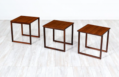 Kai Kristiansen Kai Kristiansen Model 33 Rosewood Interlocking Cube Nesting Tables