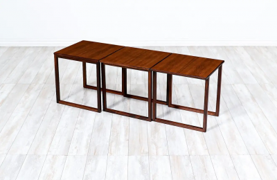 Kai Kristiansen Kai Kristiansen Model 33 Rosewood Interlocking Cube Nesting Tables