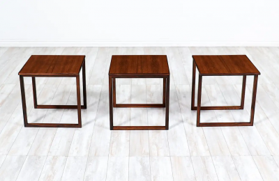 Kai Kristiansen Kai Kristiansen Model 33 Rosewood Interlocking Cube Nesting Tables