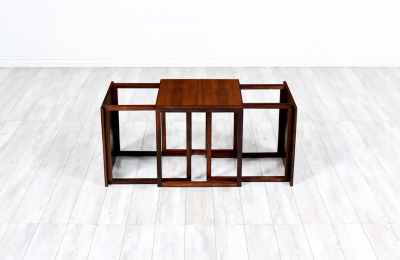 Kai Kristiansen Kai Kristiansen Model 33 Rosewood Interlocking Cube Nesting Tables