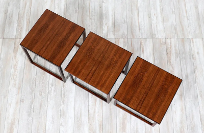 Kai Kristiansen Kai Kristiansen Model 33 Rosewood Interlocking Cube Nesting Tables