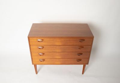 Kai Kristiansen Kai Kristiansen Teak 4 Drawer Dresser for Feldballes M belfabrik