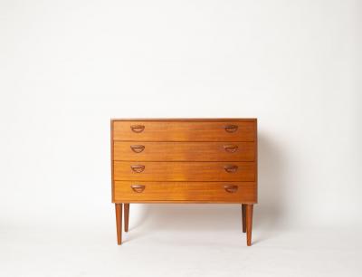 Kai Kristiansen Kai Kristiansen Teak 4 Drawer Dresser for Feldballes M belfabrik