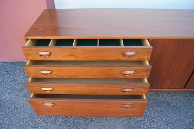 Kai Kristiansen Large Walnut Sideboard by Kai Kristiansen