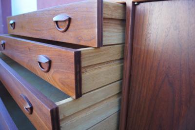 Kai Kristiansen Large Walnut Sideboard by Kai Kristiansen