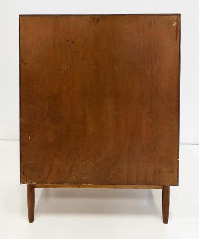 Kai Kristiansen Mid century Danish Modern Teak Curved Chest of Drawers Kai Kristiansen Style