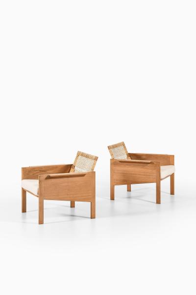 Kai Kristiansen Pair of Easy Chairs in Oak and Cane by Kai Kristiansen 1965