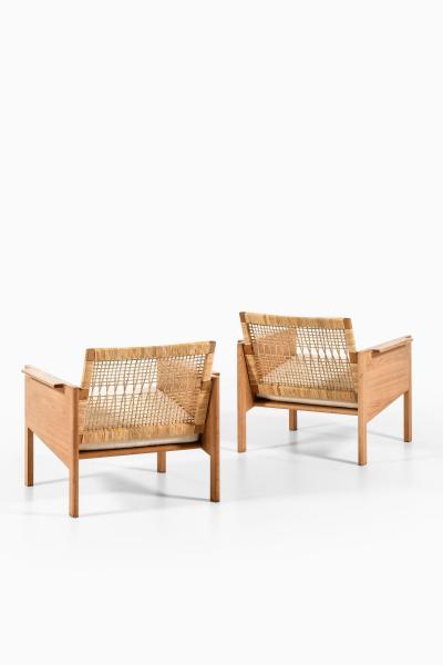 Kai Kristiansen Pair of Easy Chairs in Oak and Cane by Kai Kristiansen 1965
