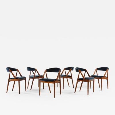 Kai Kristiansen Set of 6 Oak Dinning Chairs by Kai Kristiansen 1960s