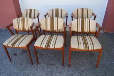 Kai Kristiansen Set of Six Teak Model 42 Chairs by Kai Kristiansen for Schou Andersen