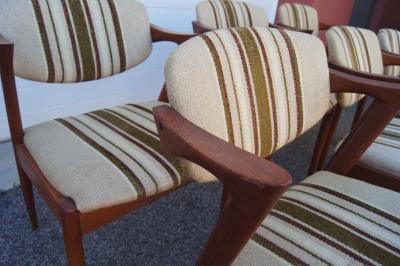 Kai Kristiansen Set of Six Teak Model 42 Chairs by Kai Kristiansen for Schou Andersen