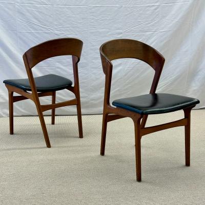 Kai Kristiansen Set of Ten Kai Kristiansen Style Mid Century Modern Dining Side Chairs Danish