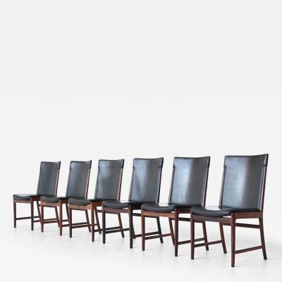 Kai Lyngfeldt Larsen Kai Lyngfeldt Larsen dining chairs in rosewood Soren Willadsen Denmark 1960