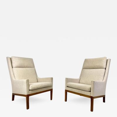 Kai Lyngfeldt Larsen Pair of 1960s Danish Lounge Chairs by Kai Lyngfeldt Larsen