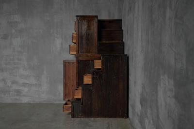 Kaidan Tansu Japanese Stair Chest Japan 19th Century