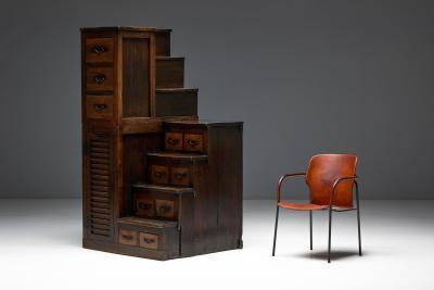Kaidan Tansu Japanese Stair Chest Japan 19th Century