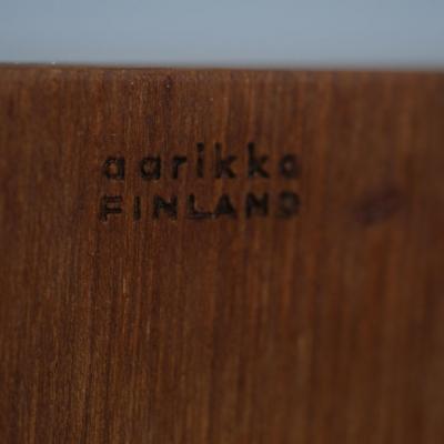 Kaija Aarikka Mid Century Modern Kaija Aarikka Brass Teak Tray Finland 1960s