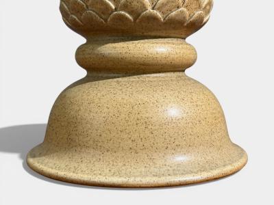 Kaisa Ess n Table Lamps Beige Stoneware Sweden 1980s