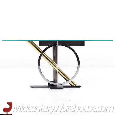 Kaizo Oto Kaizo Oto for Design Institute of America Steel and Brass Console Table