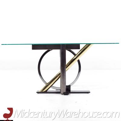 Kaizo Oto Kaizo Oto for Design Institute of America Steel and Brass Console Table
