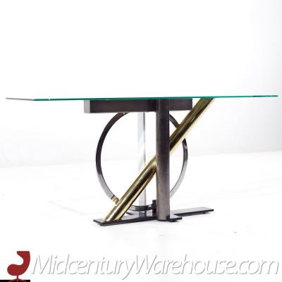Kaizo Oto Kaizo Oto for Design Institute of America Steel and Brass Console Table