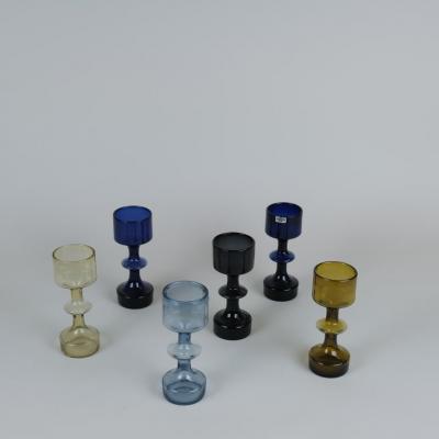 Kaj Franck A Beautiful Vases of Six Colourful Vases by Kaj Franck KF 245 Nuutaj rvi 1957