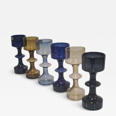 Kaj Franck A Beautiful Vases of Six Colourful Vases by Kaj Franck KF 245 Nuutaj rvi 1957