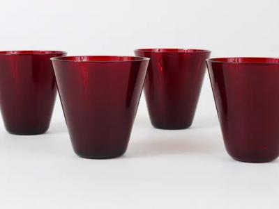 Kaj Franck Four Kaj Franck Kartio Midcentury Drinking Glasses by Nuutajarvi Nottsjo Finland